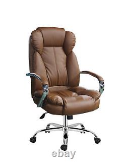 Leather/Fabric Office Chair Adjustable Height Extra Padded Ergonomic High Back