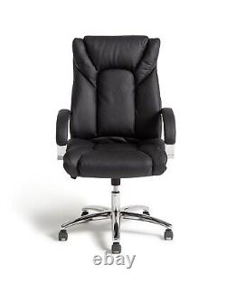 Leather Faced Office Chair Black