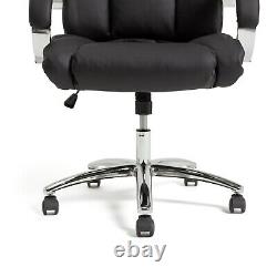 Leather Faced Office Chair Black