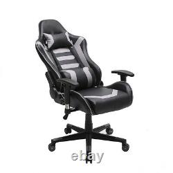 Leather Gaming Racing Chair Home Office Recliner Computer Desk Chair Swivel Lift