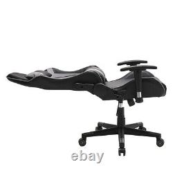 Leather Gaming Racing Chair Home Office Recliner Computer Desk Chair Swivel Lift
