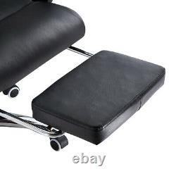Leather Gaming Racing Chair Office Executive Recliner With Footrest Neck Pillow