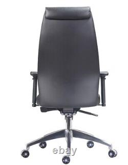 Leather High Back Executive Home Office Chair Adjustable Arms Ergonomic BC1260