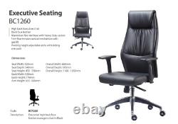 Leather High Back Executive Home Office Chair Adjustable Arms Ergonomic BC1260