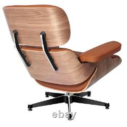 Leather LEISURE CHAIR Armchair Lounge Chair with Ottoman Home Office UK