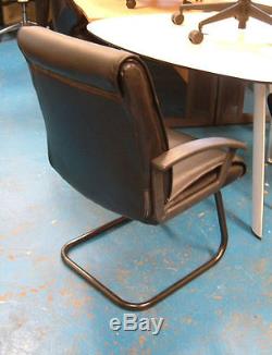 Leather Meeting/boardroom/visitor Cantilever chair (set of 6)