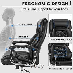 Leather Office Chair Executive Computer Chair Big & Tall Ergonomic Padded Chair