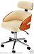 Leather Office Chair Swivel Tub Desk Armchair Modern Home Cream White Furniture