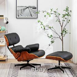 Leather Recliner Sofa Chair with Foot Stool Ottoman Armchair Lounge Living Room