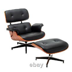 Leather Recliner Sofa Chair with Foot Stool Ottoman Armchair Lounge Living Room