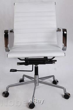 Leather Soft Pad Ribbed Computer Executive Office Chair
