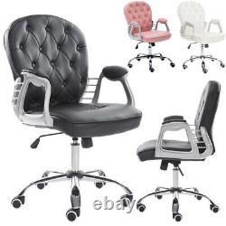 Leather/Velvet Executive Office Chair Swivel Study Computer Desk Chair Gas Lift