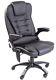 Leather High Back Reclining Office Desk Chair With Massage And Heat Black