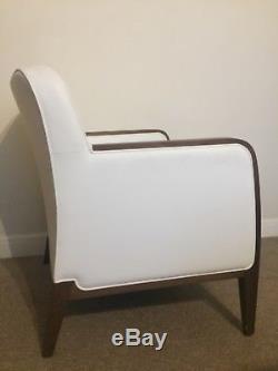 Lounge Chair Office lounge furniture Armchair Hallway Bedroom White Faux Leather
