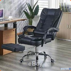 Luxury 360° Executive Office Home Chair Recliner High Back Swivel PU Leather UK