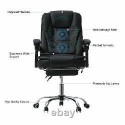 Luxury Computer Massage Chair Office Gaming Swivel Recliner Leather Executive UK
