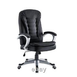 Luxury Computer Office Desk Chair PU Leather High Back Swivel Adjustable Chairs