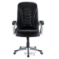 Luxury Computer Office Desk Chair PU Leather High Back Swivel Adjustable Chairs