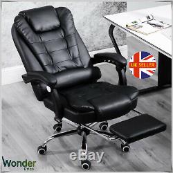 Luxury Computer Racing Gaming Chair Swivel Black Recliner Office Home Chair Uk