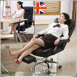 Luxury Computer Racing Gaming Chair Swivel Black Recliner Office Home Chair Uk