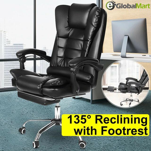 Luxury Ergonomic Computer Office Desk Gaming Chair Swivel Recliner Withfootrest Uk