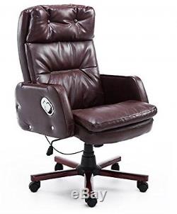 Luxury Executive Antique Manager Brown Chesterfield Office Chair PU Leather