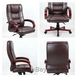 Luxury Executive Directors Managers Desk Office Computer Chair Leather Wood
