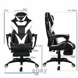 Luxury Executive Massage Gaming Chair Office Computer Desk Swivel Recliner PU