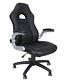 Luxury Executive Office Desk Chair With Adjustable Armrests Pu Leather Black
