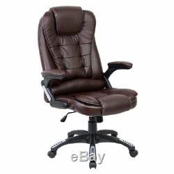 Luxury Executive Recliner Office Chair President Brown Leather Computer Desk