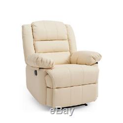 Luxury Faux Leather Recliner Armchair Sofa Lounge Chair Reclining Gaming Office