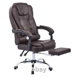 Luxury Laether Computer Office Desk Gaming Chair Swivel Recliner With Footrest