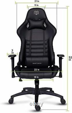Luxury Leather Office Chair Massage Computer Racing Gaming Swivel Recliner UK