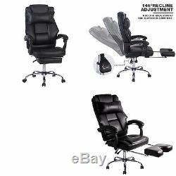Luxury Leather Recliner Office Chair High Back Adjustable Swivel Computer Chair