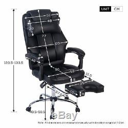 Luxury Leather Recliner Office Chair High Back Adjustable Swivel Computer Chair