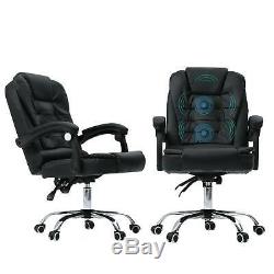 Luxury Massage Computer Chair Office Gaming Swivel Recliner Leather Executive 02