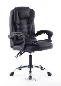 Luxury Massage Computer Office Desk Gaming Chair Swivel Recliner UK