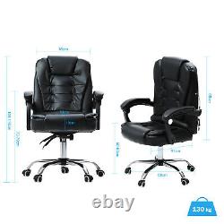 Luxury Massage Leather Office Chair Gaming Computer Swivel Seat Recliner New