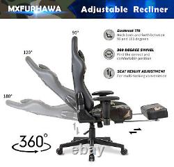 Luxury Massage Office Chair with Footrest Executive Gaming Seat PU Leather
