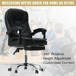 Luxury Massage Office Computer Chair Gaming Swivel Recliner Leather Executive