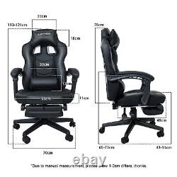 Luxury Office Chair Swivel Massage Recliner Executive Computer Gaming Leather UK