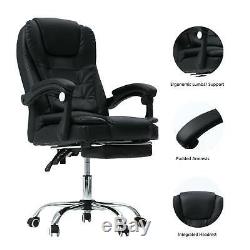 Luxury Office Computer Massage Chair Gaming Swivel Recliner Leather Executive
