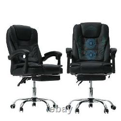 Luxury Office Computer Massage Chair Gaming Swivel Recliner Leather with Footrest