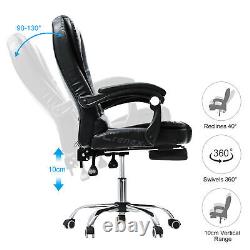 Luxury Office Computer Massage Chair Gaming Swivel Recliner Leather with Footrest