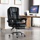 Luxury Pu Leather Computer Office Desk Gaming Chair Swivel Recliner Withfootrest