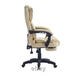 Luxury PU Leather Office Chair Adjustable High Quality Recliner with Foot rest