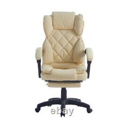 Luxury PU Leather Office Chair Adjustable High Quality Recliner with Foot rest