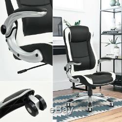 Luxury PU Leather Swivel Reclining Office Rocking Executive Computer Chairs