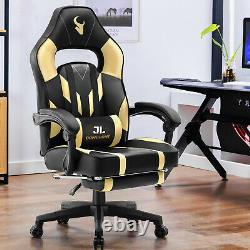 Luxury Racing Gaming Office Chair Recliner Swivel Leather Home Computer Desk