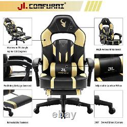 Luxury Racing Gaming Office Chair Recliner Swivel Leather Home Computer Desk